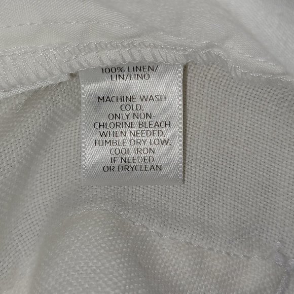 Ann Taylor LOFT Marisa 100% Linen White Pants - Picture 7 of 7